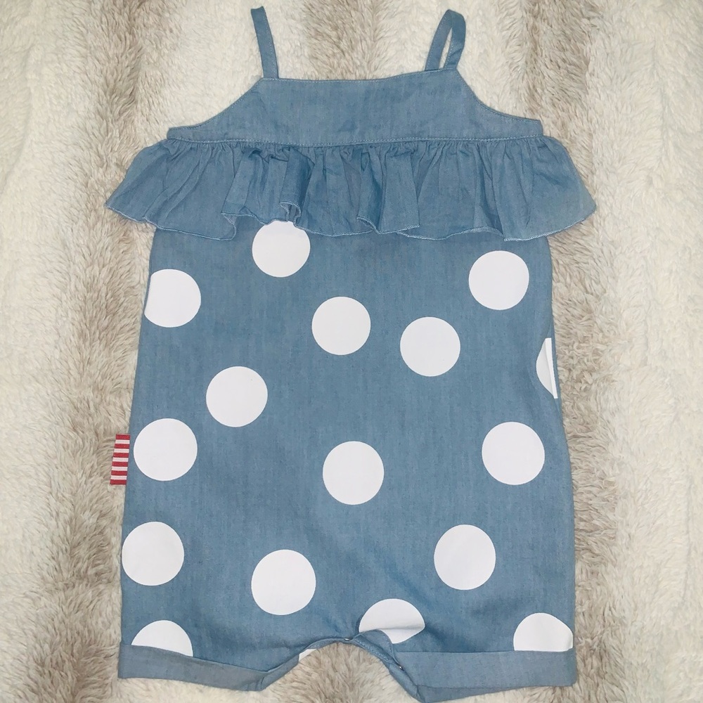 SOOKIbaby Kid Big Dot Denim Romper